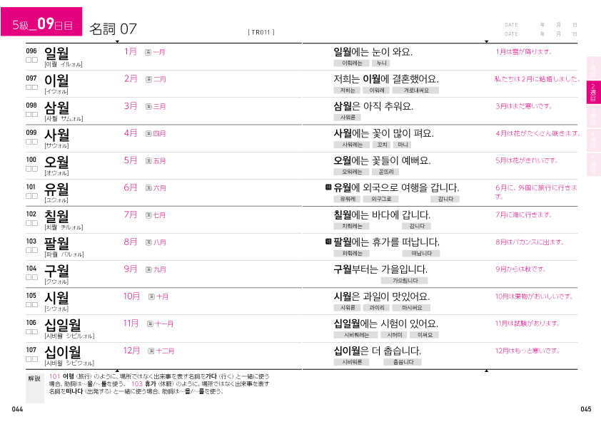 Hanaの韓国語単語 入門 初級編 ハン検４ ５級レベル Hanaの本 韓国語のhana